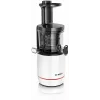 Lēnā sulu spiede Bosch MESM500W — 150 W motors, 1 L sulas tvertne, kompakti 152×152×427 mm, balta/melna