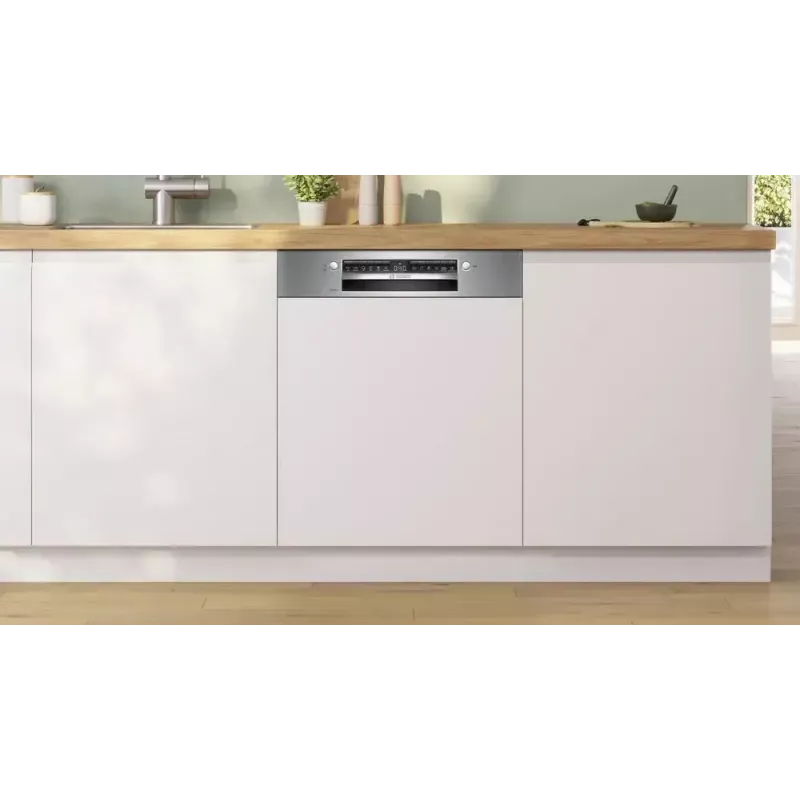 Iebūvējamā trauku mazgājamā mašīna Bosch SMI4EVS04E, pilna izmēra 60 cm, 13 galda klājumu, energoefektivitātes klase D, 6 programmas, Wi‑Fi, 46 dB