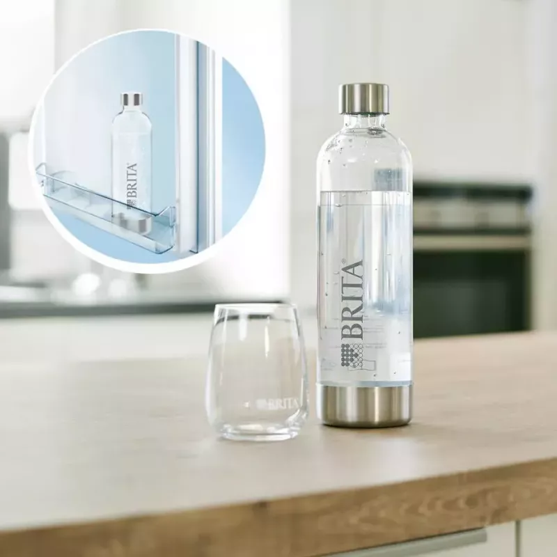 Sodas automāts BRITA sodaONE Melns Silver — saturators, 60 L veiktspēja, bez BPA, 450×129×240 mm