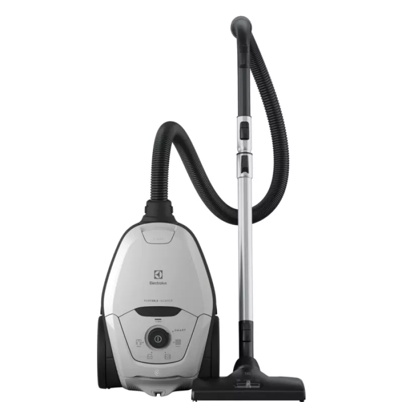 Cilindra putekļsūcējs Electrolux Pure D8 — 3,5 L putekļu maiss, 600 W, teleskopiska caurule, higiēnas filtrs, 12 m darbības rādiuss