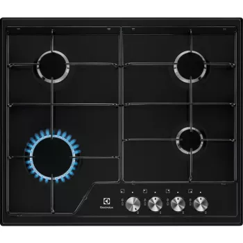 Electrolux EGS6424K, Melna, Iebūvējams, 60 cm, Gāzes, 4 zonas