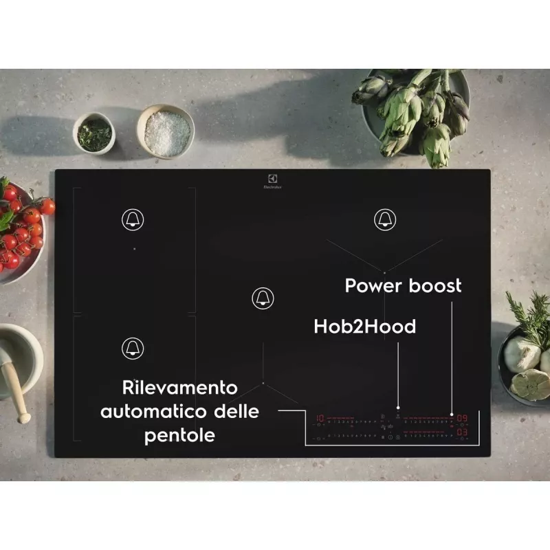 Electrolux Serie 700 EIS62453IZ Melns Built-in 60 cm Zone induction hob 4 zone(s)