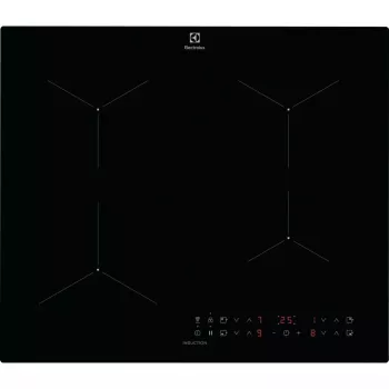 Electrolux LIL61434C melna iebūvējamā 59 cm zonas indukcijas plīts virsma 4 zonām