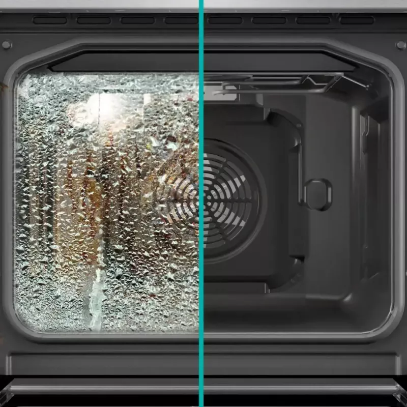 Brīvi stāvoša plīts Gorenje GECS5C70WA Elektriskā spirāļu plīts virsma, 4 zonas, balta, cepeškrāsns 70 L, grozāmās vadības ierīces, LED displejs