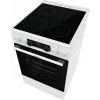 Brīvi stāvoša plīts Gorenje GECS5C70WA Elektriskā spirāļu plīts virsma, 4 zonas, balta, cepeškrāsns 70 L, grozāmās vadības ierīces, LED displejs