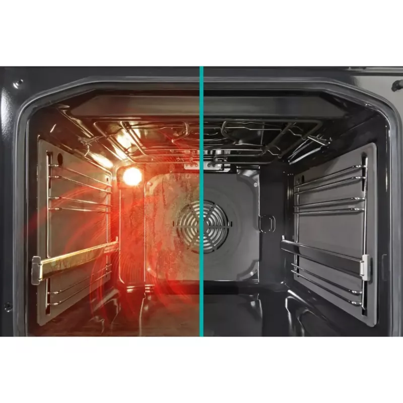 Brīvi stāvoša plīts Gorenje GECS5C70WA Elektriskā spirāļu plīts virsma, 4 zonas, balta, cepeškrāsns 70 L, grozāmās vadības ierīces, LED displejs