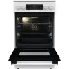 Brīvi stāvoša plīts Gorenje GECS5C70WA Elektriskā spirāļu plīts virsma, 4 zonas, balta, cepeškrāsns 70 L, grozāmās vadības ierīces, LED displejs