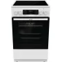 Brīvi stāvoša plīts Gorenje GECS5C70WA Elektriskā spirāļu plīts virsma, 4 zonas, balta, cepeškrāsns 70 L, grozāmās vadības ierīces, LED displejs