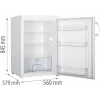Brīvi stāvošs ledusskapis Gorenje R492PW — 133 L, balts, atveramas durvis, LED apgaismojums, rotējoša vadība