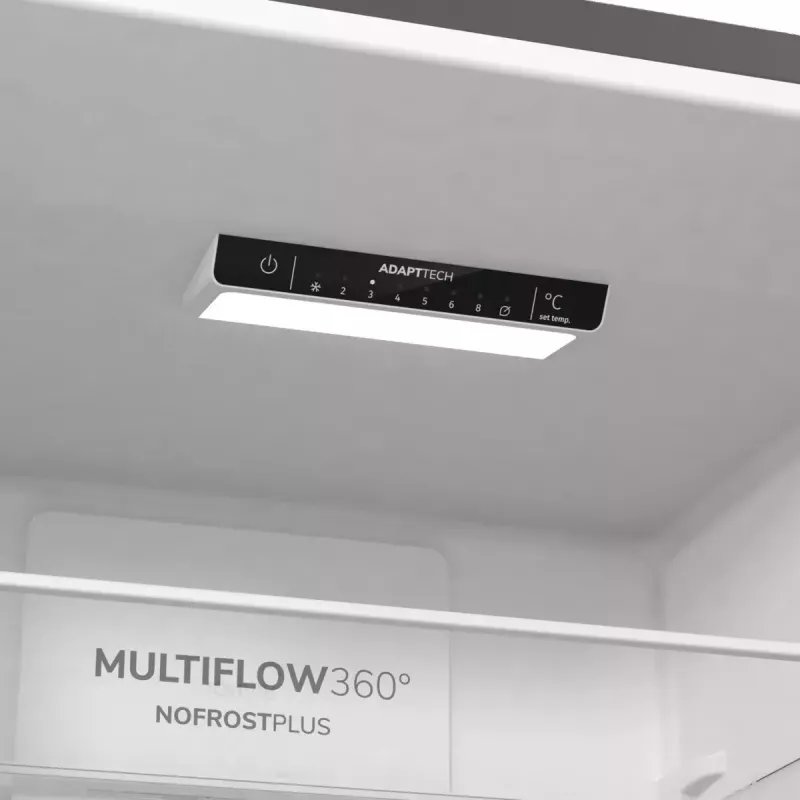 Brīvi stāvošs ledusskapis-saldētājs Gorenje NRK6202EXL4, kopējais tilpums 331 L (Ledusskapis 235 L / Saldētājs 96 L), nerūsējošais tērauds, LED displejs