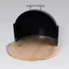 Maizes kaste Maestro MR-1678G-Melns — ovāla maizes uzglabāšanas kaste, plastmasas ar bambusa vāku, 350×200×250 mm