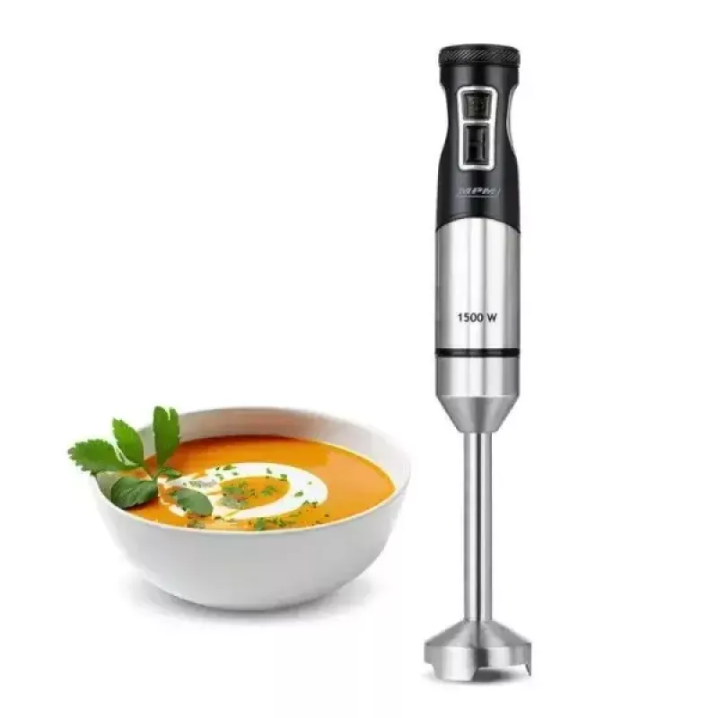 Rokas blenderis MPM MBL-33M, 1500 W, 9 ātrumi, turbo, nerūsējošā tērauda asmeņi, piekāršanas kronšteins, 220–240 V