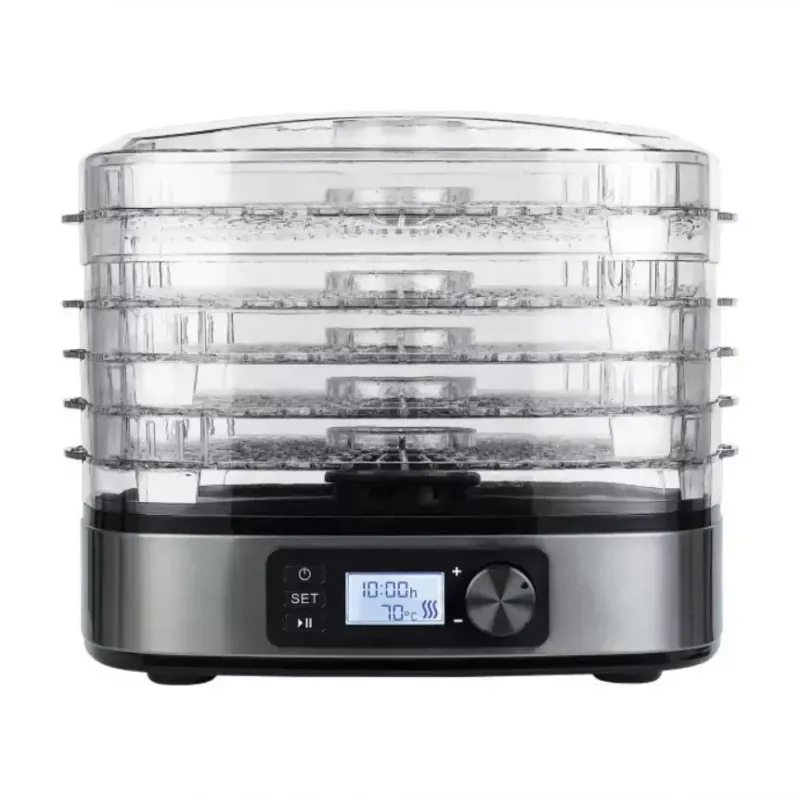 Pārtikas žāvētājs MPM MSG-12 dehidrators, 6 paplātes, 380 W, 35–75 °C, 0,5–36 h taimeris, nerūsējošā tērauda korpuss