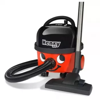 Mucveida putekļsūcējs NUMATIC Henry Compact HVR160 — 6 L putekļu maiss, 620 W, sausā tīrīšana, nerūsējošā tērauda caurule, 10 m vads