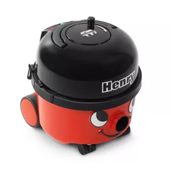 Cilindra putekļsūcējs NUMATIC HENRY HVR200-11 — 9 l putekļu maiss, 620 W, HEPA 11, 10 m vads, sarkans