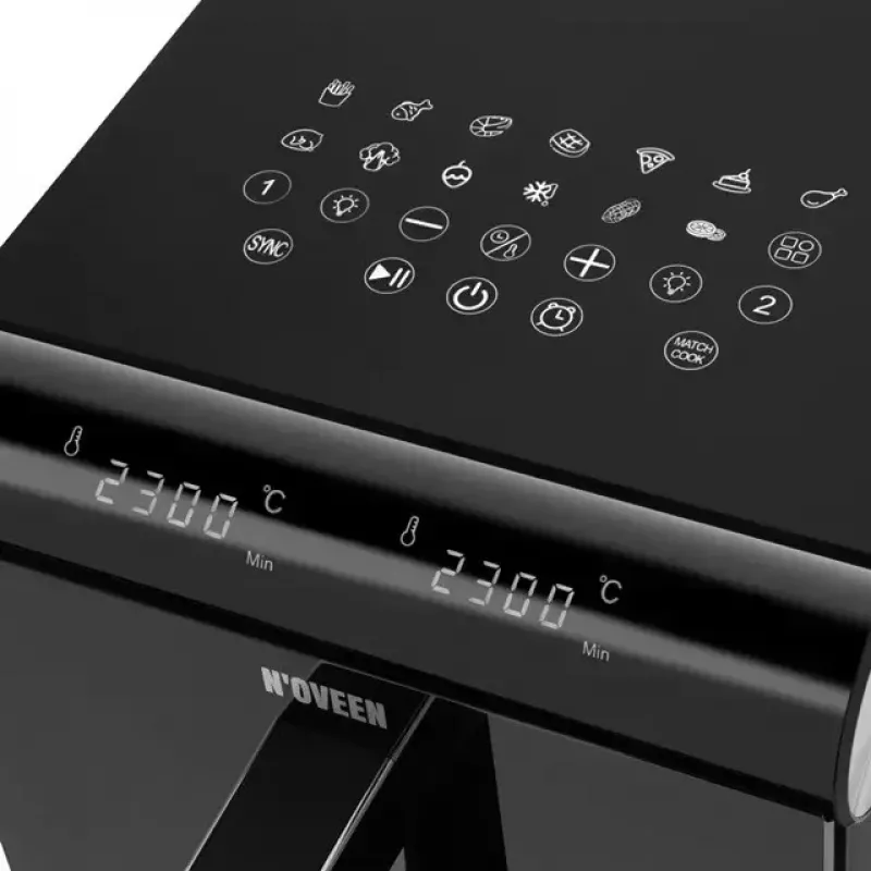 Elektriskā gaisa fritieris NOVEEN AF5050, 11 L ietilpība, 1700 W, 13 programmas, 50–200 °C, digitāla skārienvadība