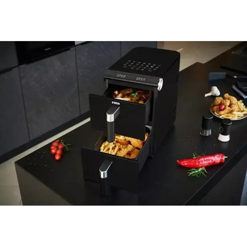 Elektriskā gaisa fritieris NOVEEN AF5050, 11 L ietilpība, 1700 W, 13 programmas, 50–200 °C, digitāla skārienvadība