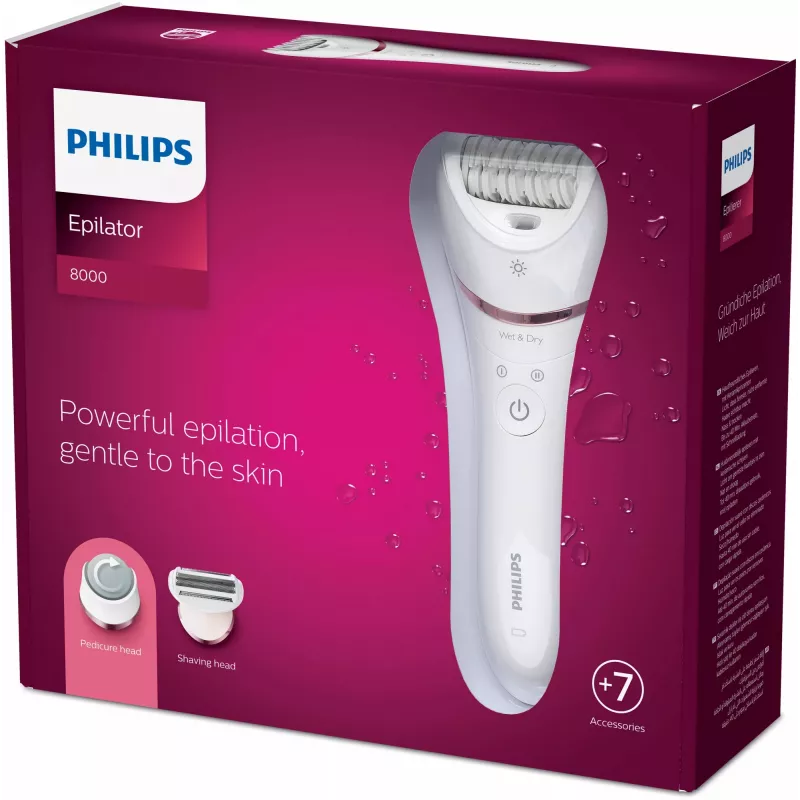 Philips 8000 sērija Epilators Series 8000 BRE730/10 mitrā un sausā epilācija