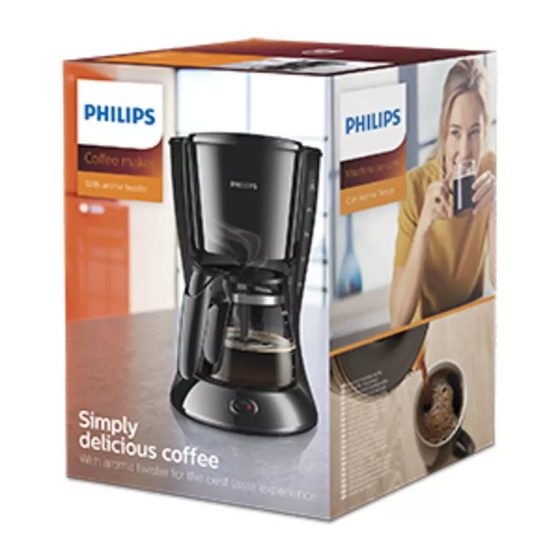 Philips Daily Collection HD7461/20 kafijas automāts, pilienveida kafijas automāts, 1,2 L, malta kafija, 1000 W, melns
