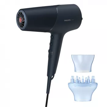 Matu žāvētājs Philips BHD512/00 2300 W, 6 siltuma/ātruma iestatījumi, jonizācija, difuzors un koncentrators, tumši zils