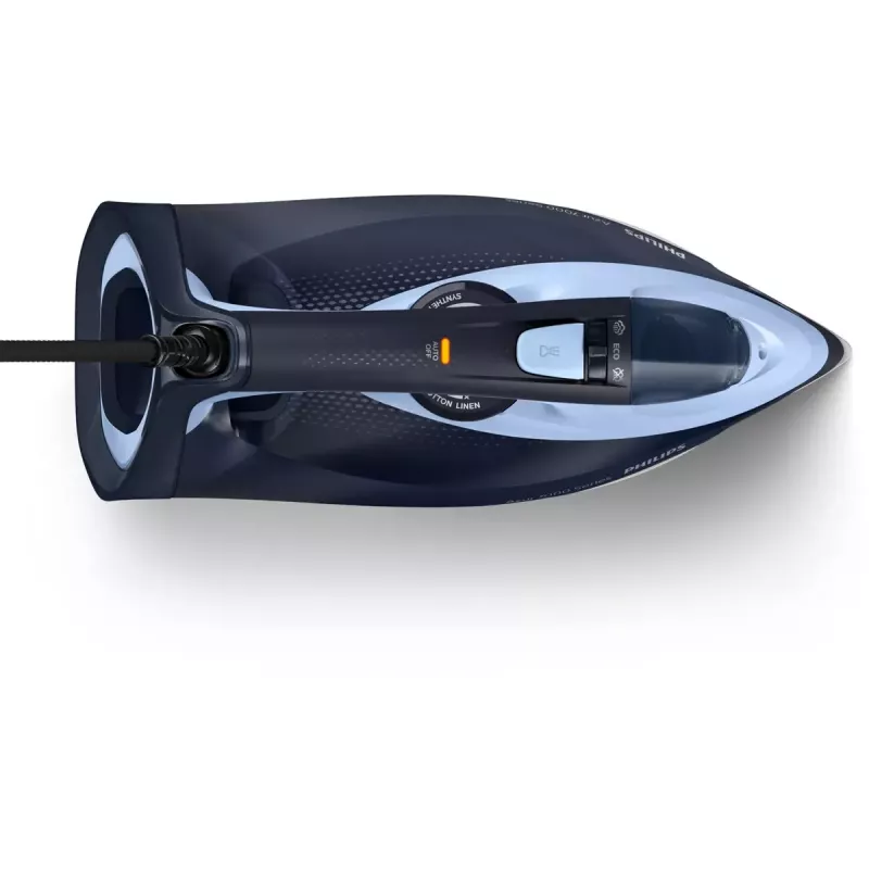 Sausā un tvaika gludeklis Philips 7000 sērija DST7041/20 — 2800 W, 0,3 L ūdens tvertne, SteamGlide Elite zole, 3 temperatūras iestatījumi