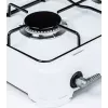 Gas hob Ravanson K-02T 2-zone tabletop stove, LPG G30, 3.71 kW, enamel surface, rotary control, metal grate