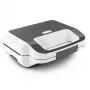Sendviču cepējs Tefal SW7011 — 850 W, nerūsējošais tērauds un balta, kompakts 238×276×98 mm