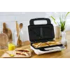 Sendviču cepējs Tefal SW7011 — 850 W, nerūsējošais tērauds un balta, kompakts 238×276×98 mm