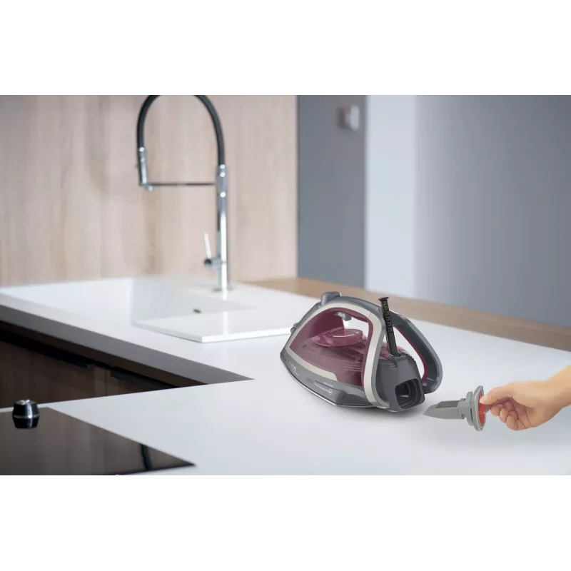 Tefal Ultragliss Anti-Calc Plus FV6840 tvaika gludeklis, 2800 W, violets, sudrabains