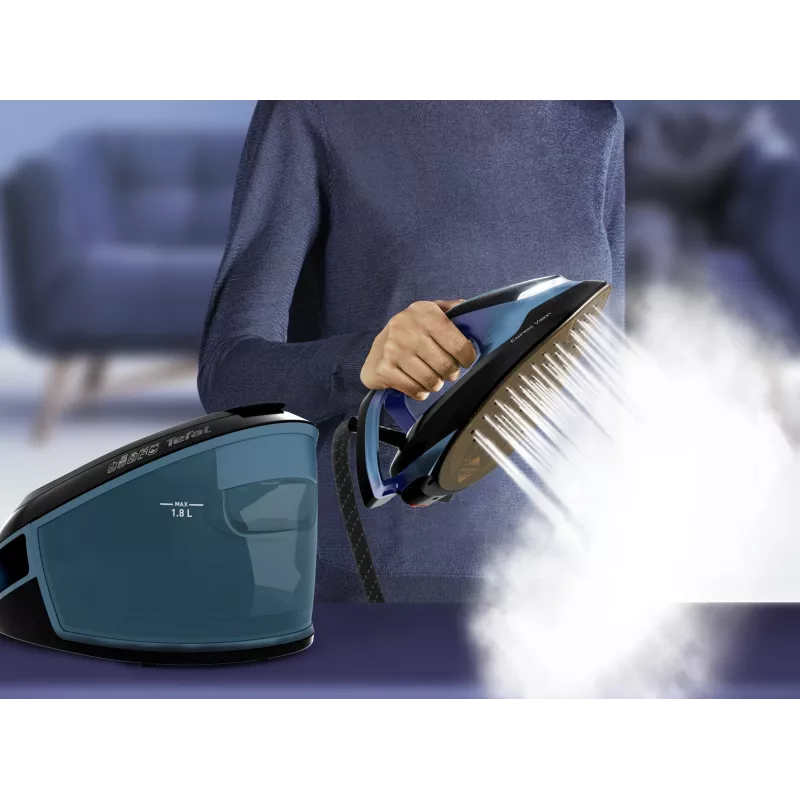 Tefal Express Vision SV8151 2800 W 1,8 l Durilium AirGlide Autoclean zole Zila, Melna