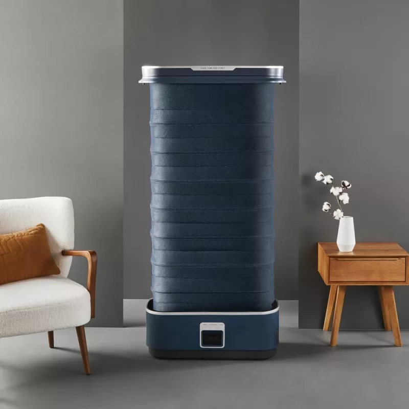 Tvaika gludeklis Tefal Care For You First YT2020 1500W 1.2L zils — apģērbu tvaikonis ar izņemamu tvertni, automātisko izslēgšanos, displeju