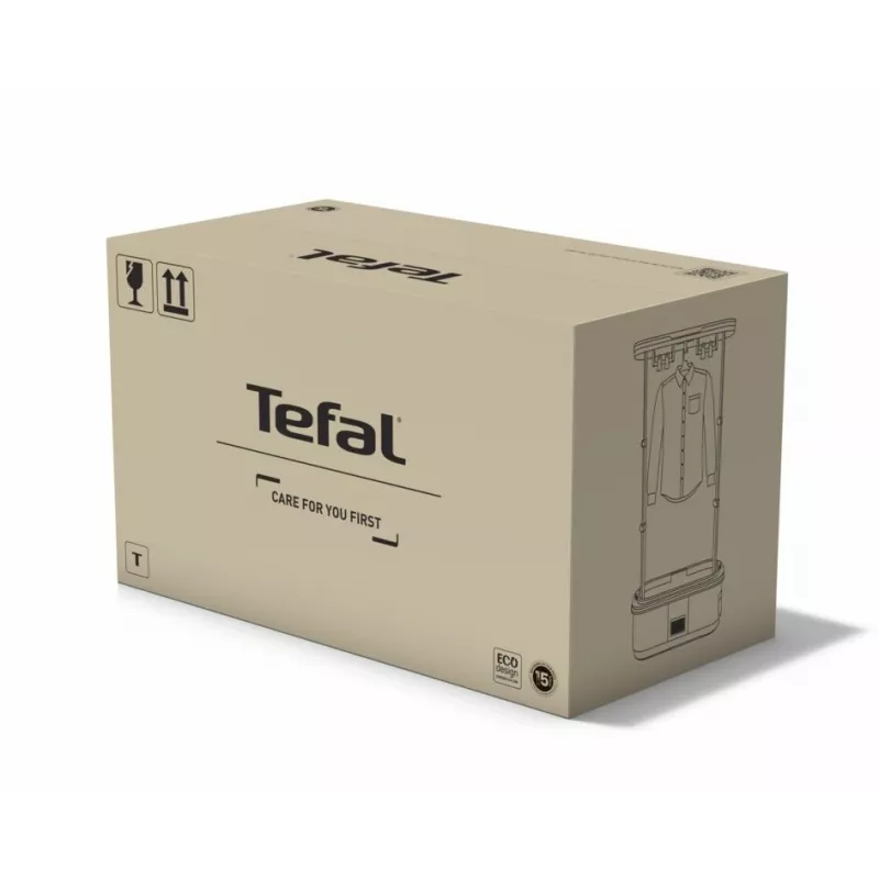 Tvaika gludeklis Tefal Care For You First YT2020 1500W 1.2L zils — apģērbu tvaikonis ar izņemamu tvertni, automātisko izslēgšanos, displeju