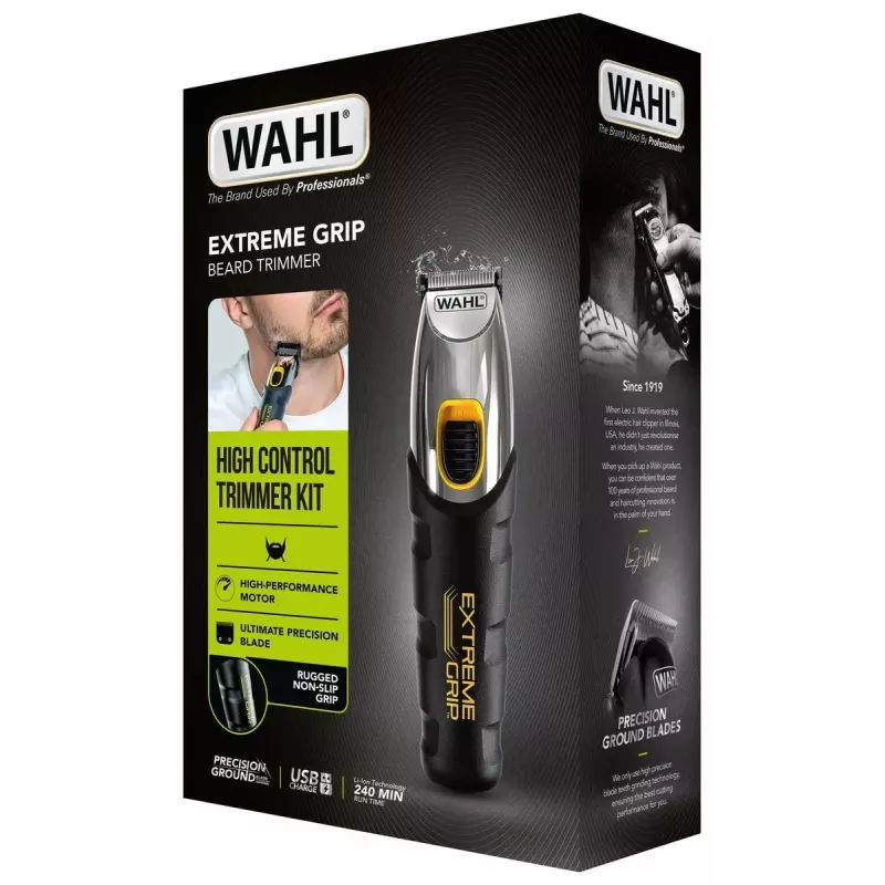 Matu griežamā mašīnīte Wahl Extreme Grip AC/Battery, bezvada, Li‑Ion, 240 min darbības laiks, 12 garuma pakāpieni, nerūsējošā tērauda asmens, griešanas platums 3 cm, melna
