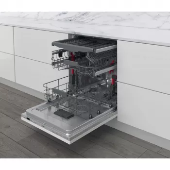 Whirlpool WI 7020 PF pilnībā iebūvējama trauku mazgājamā mašīna 14 galda klājumiem sudraba krāsā