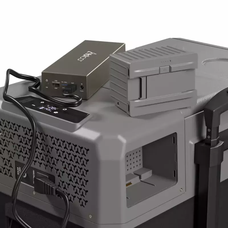 Pārnēsājamais ledusskapis Yolco BCX30 pelēka — 28 l neto ietilpība, Klimata klase N‑T, Trokšņa līmenis 48 dB, Energoefektivitātes klase F