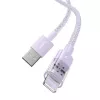 USB uzlādes kabelis Baseus Gem P10373003511-01 — 2 m, 2.4 A, USB-A uz Lightning, violets