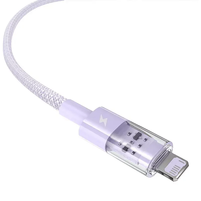 USB uzlādes kabelis Baseus Gem P10373003511-01 — 2 m, 2.4 A, USB-A uz Lightning, violets