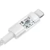 USB uzlādes kabelis Baseus Gem P10373003211-00, 1 m, 2,4 A, Lightning/USB-A, balts, neilona apvalks