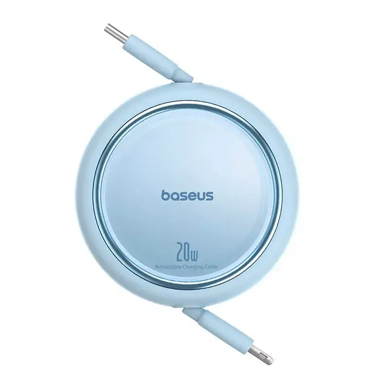 USB-C uz Lightning vads Baseus Free2Pull 20W, 1 m, zils, 480 Mbps, USB PD