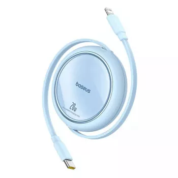 USB-C uz Lightning vads Baseus Free2Pull 20W, 1 m, zils, 480 Mbps, USB PD
