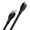 USB-A uz USB-C kabelis Baseus Flash 2 1m 100W melns, USB PD, 480 Mbps, neilons