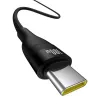 USB-A uz USB-C kabelis Baseus Flash 2 1m 100W melns, USB PD, 480 Mbps, neilons