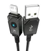 USB-A uz Lightning kabelis Baseus P10355802111-00 — 1 m, 5V/2.4A, USB PD, aramīda šķiedra, melns