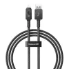 USB-A uz Lightning kabelis Baseus P10355802111-00 — 1 m, 5V/2.4A, USB PD, aramīda šķiedra, melns