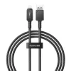 USB-A uz Lightning kabelis Baseus P10355802111-00 — 1 m, 5V/2.4A, USB PD, aramīda šķiedra, melns