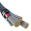 USB A–Lightning kabelis Baseus 1 m 5 V 2,4 A balts, USB PD, 480 Mbit/s