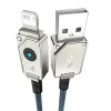 USB A–Lightning kabelis Baseus 1 m 5 V 2,4 A balts, USB PD, 480 Mbit/s