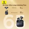 True Wireless in-ear headset Baseus 35 True — Bluetooth 5.3, ANC, 8 h atskaņošanas (ANC izslēgts), 65 h ar ietveru, 800 mAh ietvere, USB-C, melna
