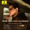 True Wireless in-ear headset Baseus 35 True — Bluetooth 5.3, ANC, 8 h atskaņošanas (ANC izslēgts), 65 h ar ietveru, 800 mAh ietvere, USB-C, melna