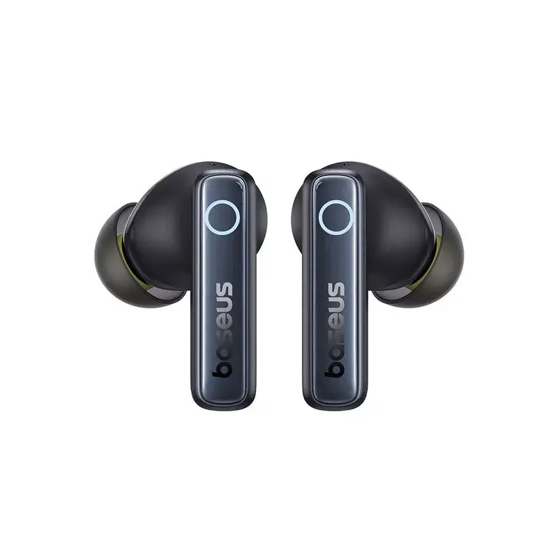 True Wireless in-ear headset Baseus 35 True — Bluetooth 5.3, ANC, 8 h atskaņošanas (ANC izslēgts), 65 h ar ietveru, 800 mAh ietvere, USB-C, melna